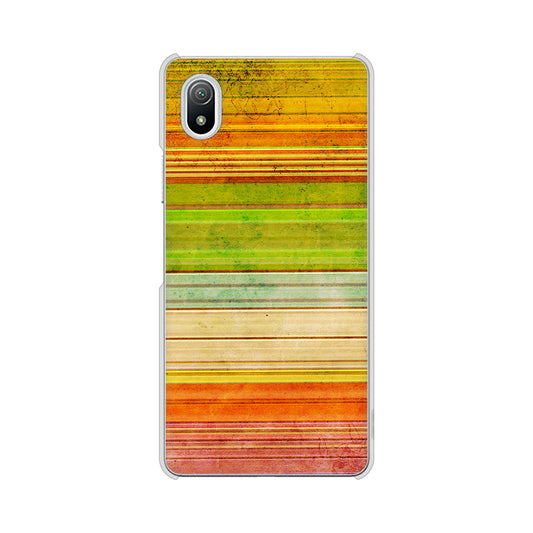 Xperia Ace III SO-53C docomo 高画質仕上げ 背面印刷 ハードケース 【1324 ビンテージボーダー(色彩)】