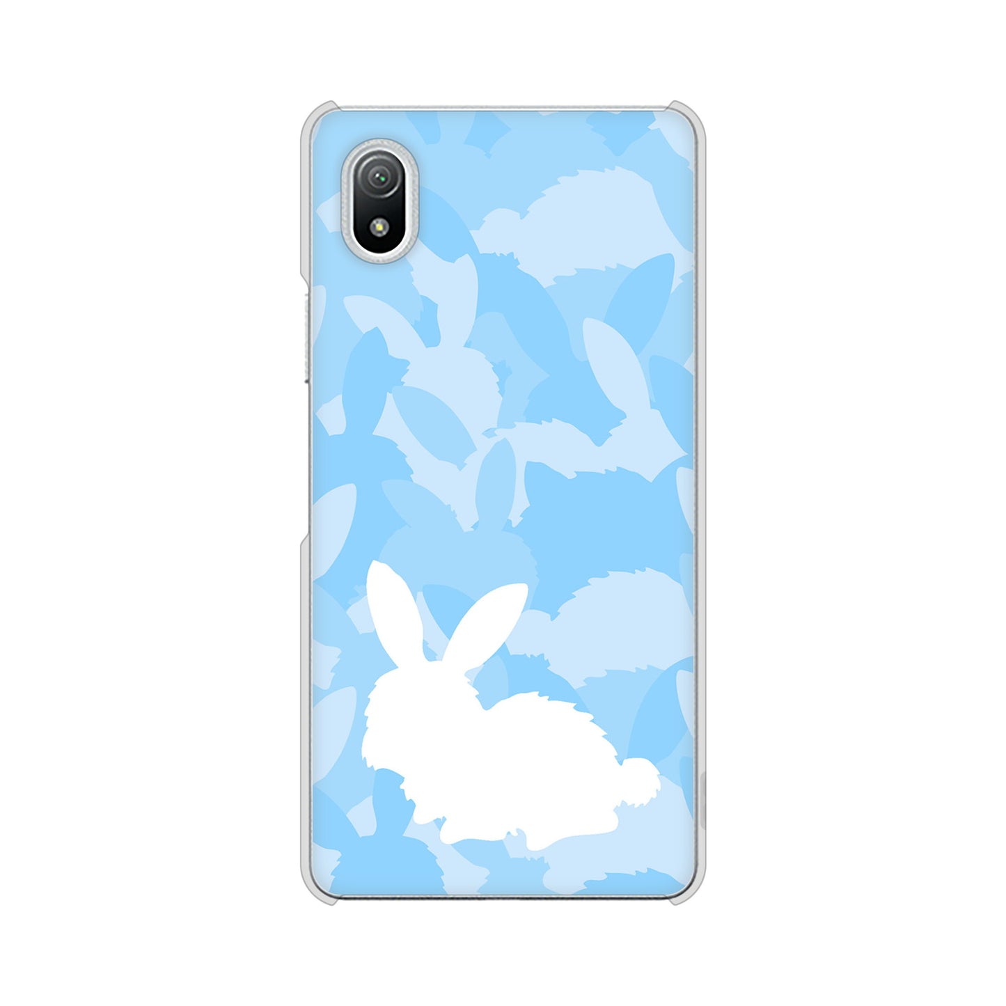 Xperia Ace III SO-53C docomo 高画質仕上げ 背面印刷 ハードケース むかいあぐる うさぎ迷彩風