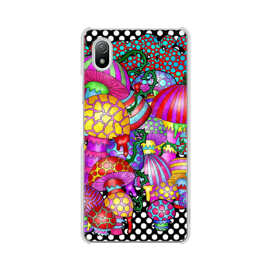 Xperia Ace III SO-53C docomo 高画質仕上げ 背面印刷 ハードケース むかいあぐる きのこ