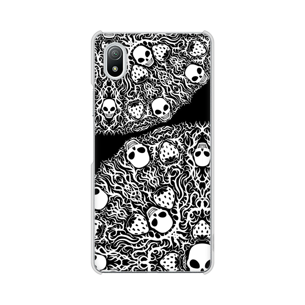 Xperia Ace III SO-53C docomo 高画質仕上げ 背面印刷 ハードケース むかいあぐる 苺骸骨曼荼羅