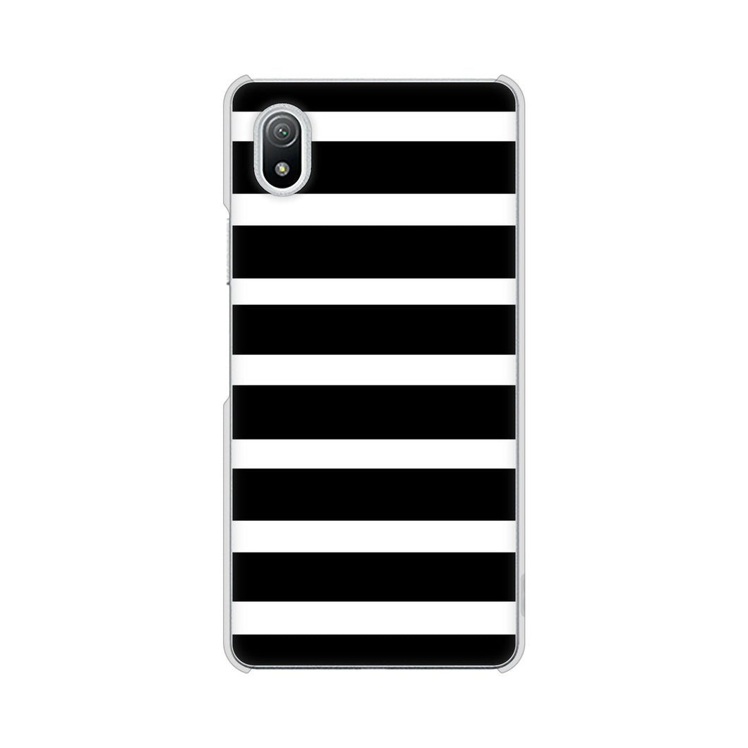 Xperia Ace III SO-53C docomo 高画質仕上げ 背面印刷 ハードケース シンプルボーダー