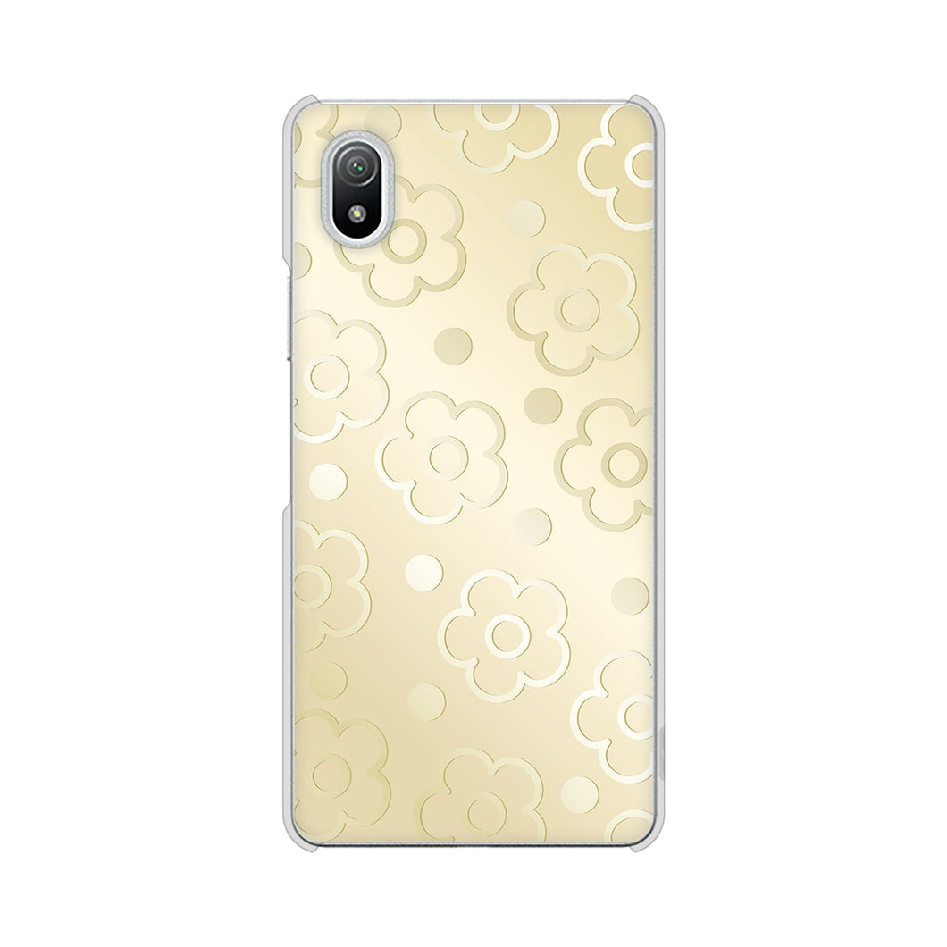Xperia Ace III SO-53C docomo 高画質仕上げ 背面印刷 ハードケース エンボス風デイジーシンプル