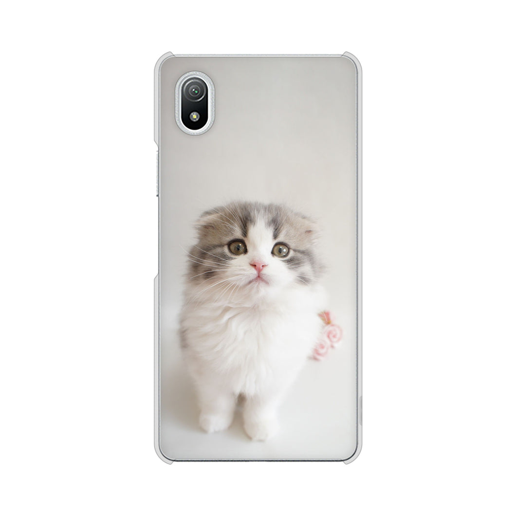 Xperia Ace III SO-53C docomo 高画質仕上げ 背面印刷 ハードケース 【VA803 まっていますネコ】