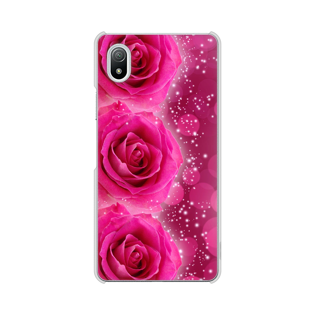 Xperia Ace III SO-53C docomo 高画質仕上げ 背面印刷 ハードケース 【VA815 3連のバラ】