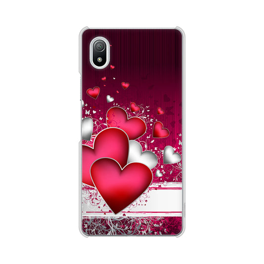 Xperia Ace III SO-53C docomo 高画質仕上げ 背面印刷 ハードケース 【VA835 ハートの息吹】