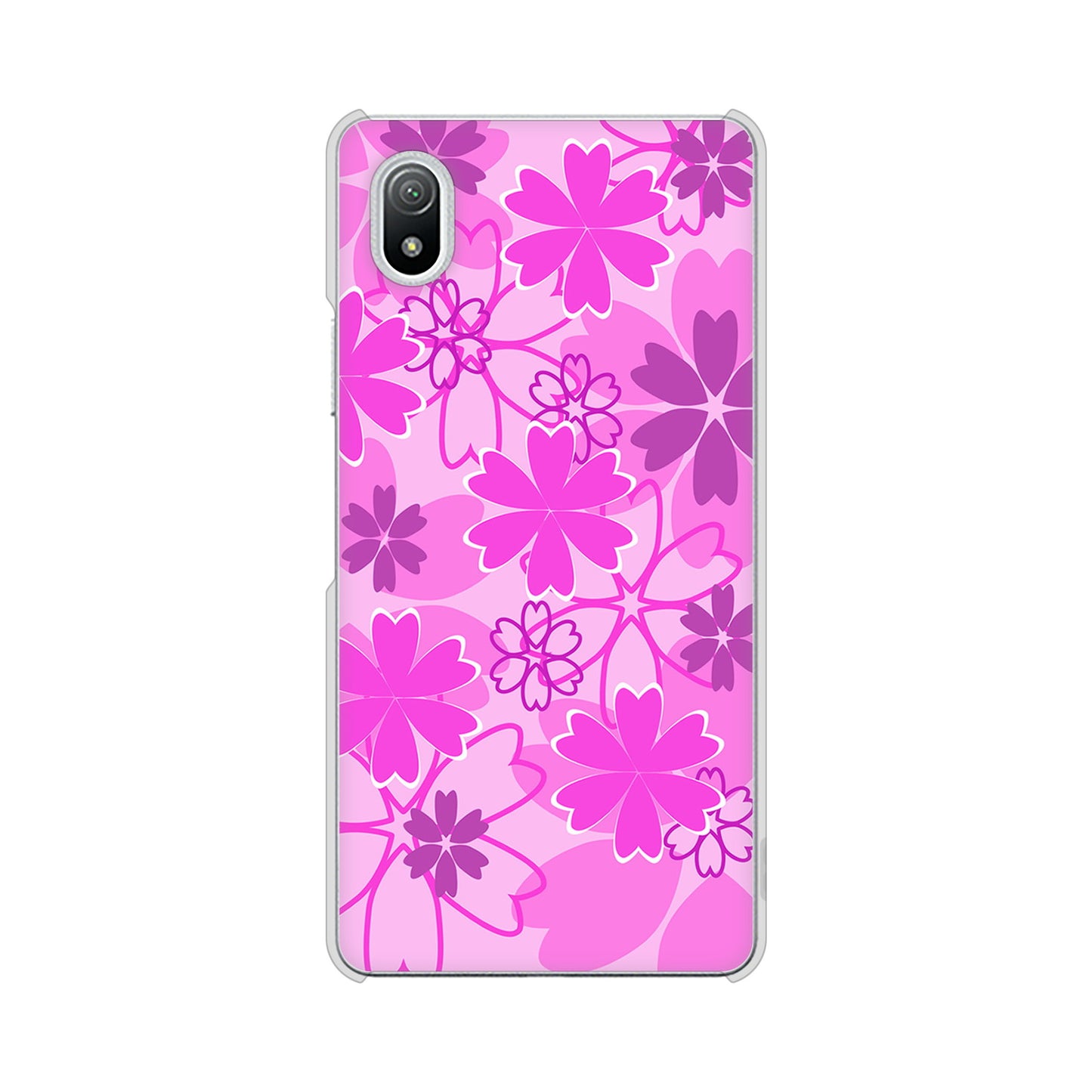 Xperia Ace III SO-53C docomo 高画質仕上げ 背面印刷 ハードケース 重なり合う花