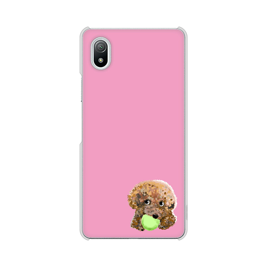 Xperia Ace III SO-53C docomo 高画質仕上げ 背面印刷 ハードケース トイプードル&ボール