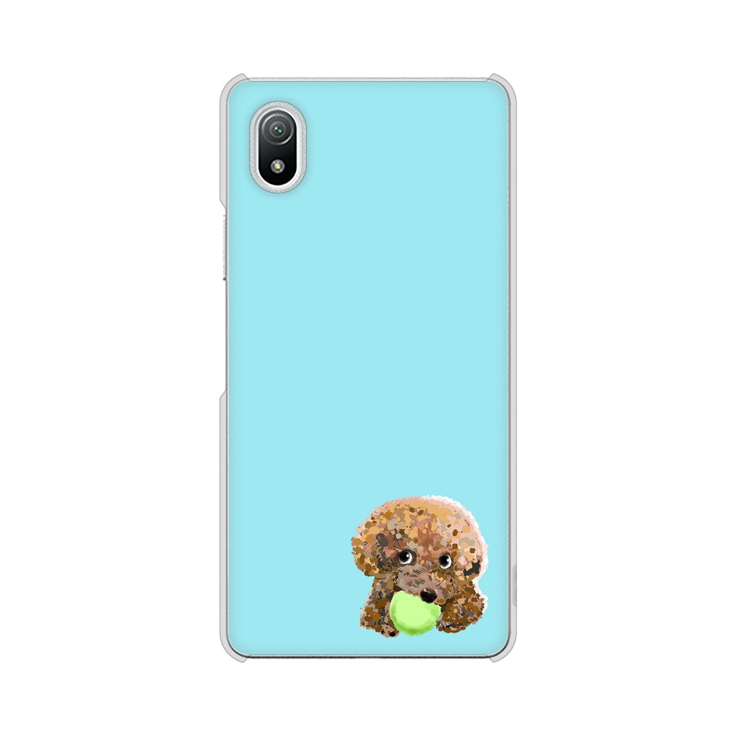 Xperia Ace III SO-53C docomo 高画質仕上げ 背面印刷 ハードケース トイプードル&ボール