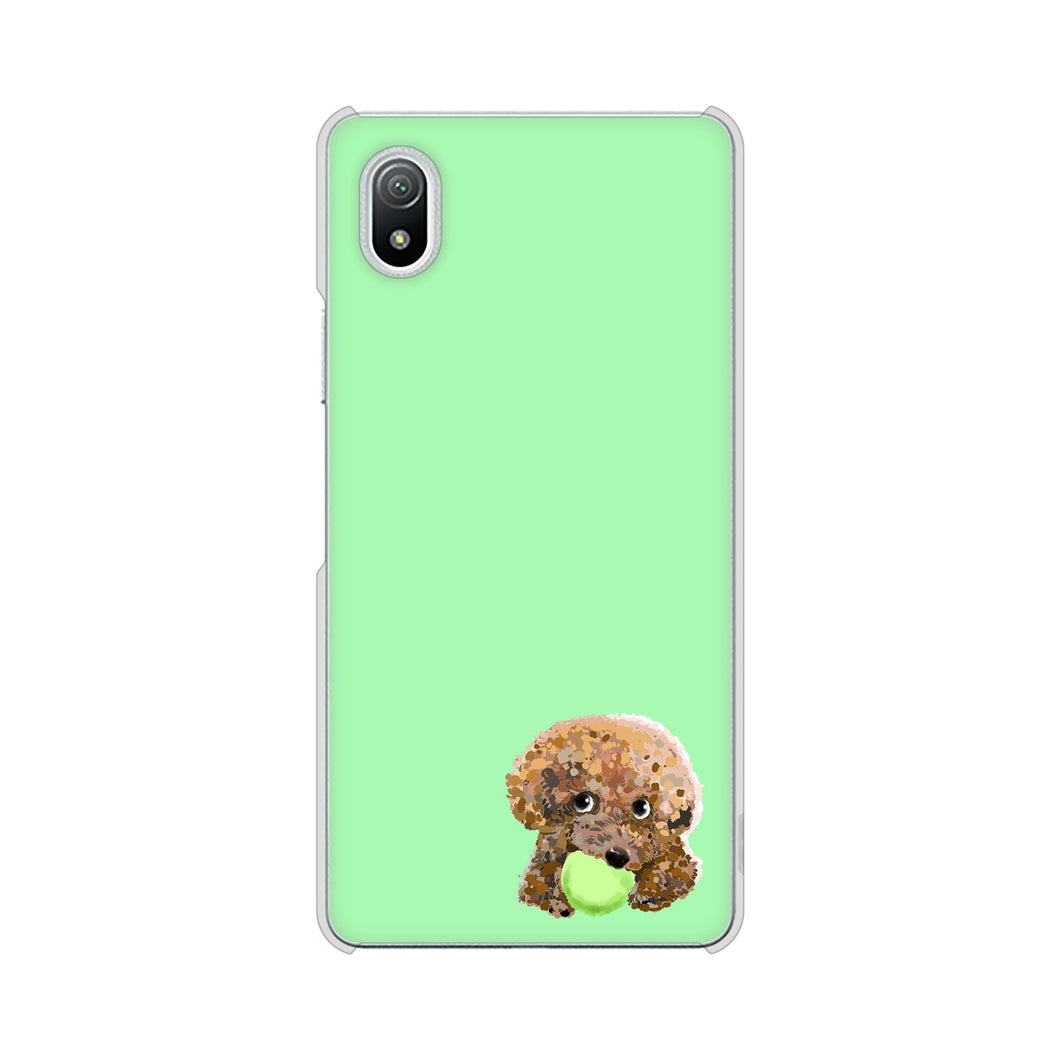 Xperia Ace III SO-53C docomo 高画質仕上げ 背面印刷 ハードケース トイプードル&ボール
