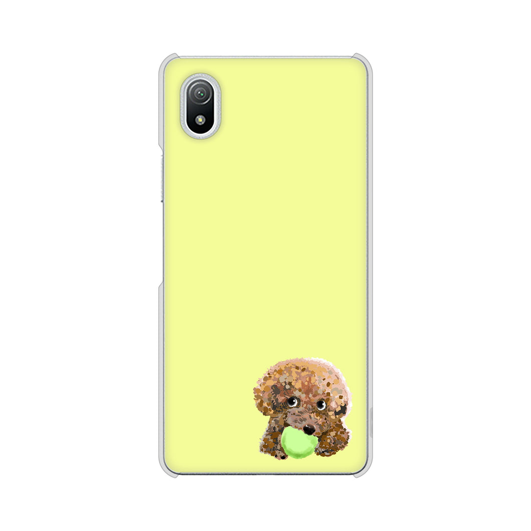 Xperia Ace III SO-53C docomo 高画質仕上げ 背面印刷 ハードケース トイプードル&ボール