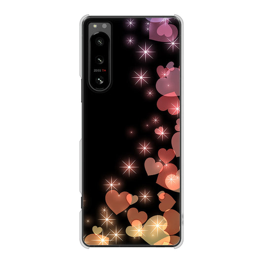 Xperia 5 IV SO-54C docomo 高画質仕上げ 背面印刷 ハードケース きらめきハート