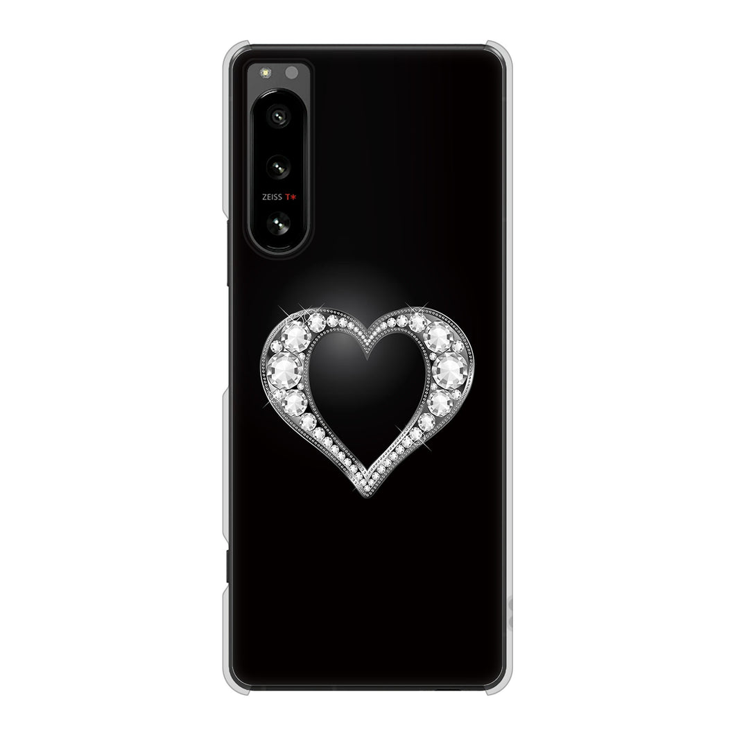 Xperia 5 IV SO-54C docomo 高画質仕上げ 背面印刷 ハードケース きらめきハート