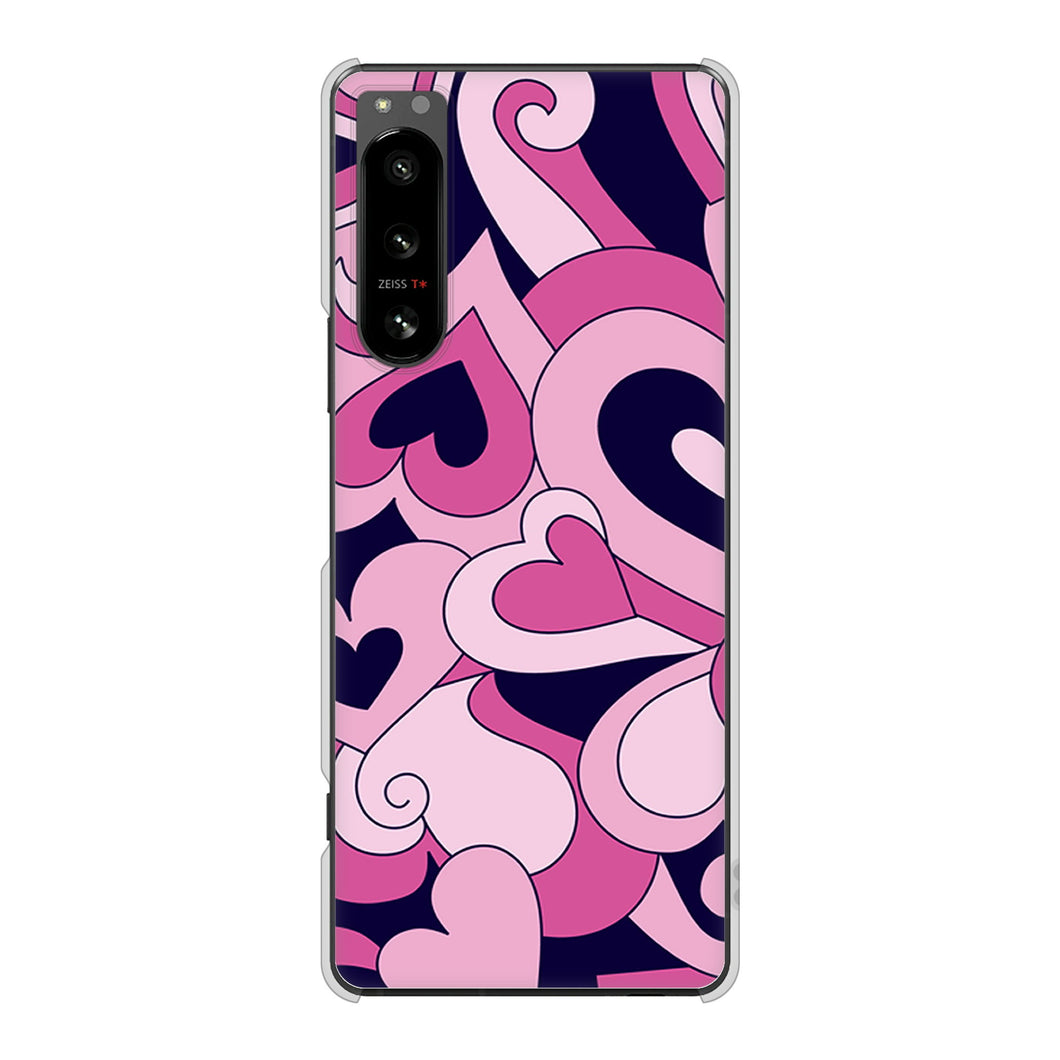 Xperia 5 IV SO-54C docomo 高画質仕上げ 背面印刷 ハードケース プリティハート