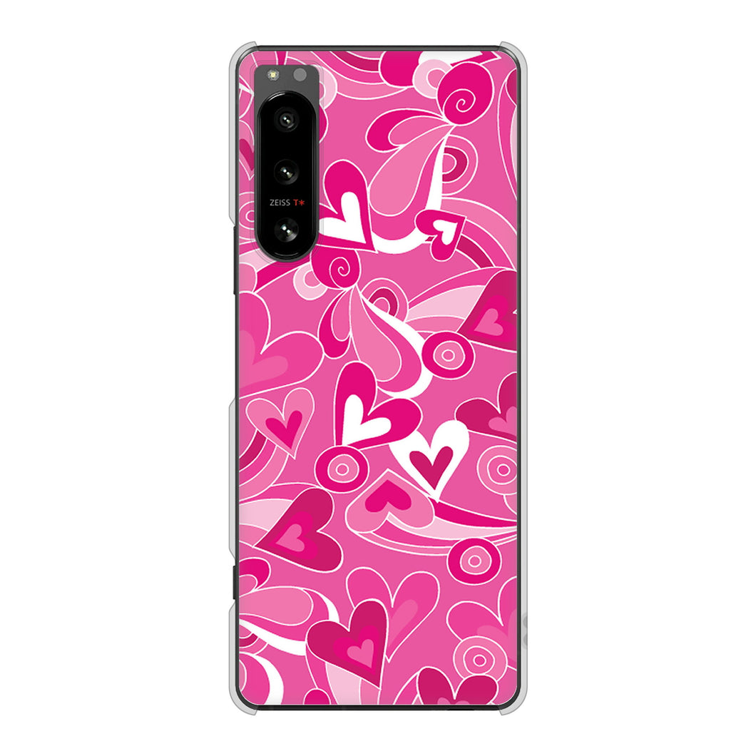 Xperia 5 IV SO-54C docomo 高画質仕上げ 背面印刷 ハードケース プリティハート