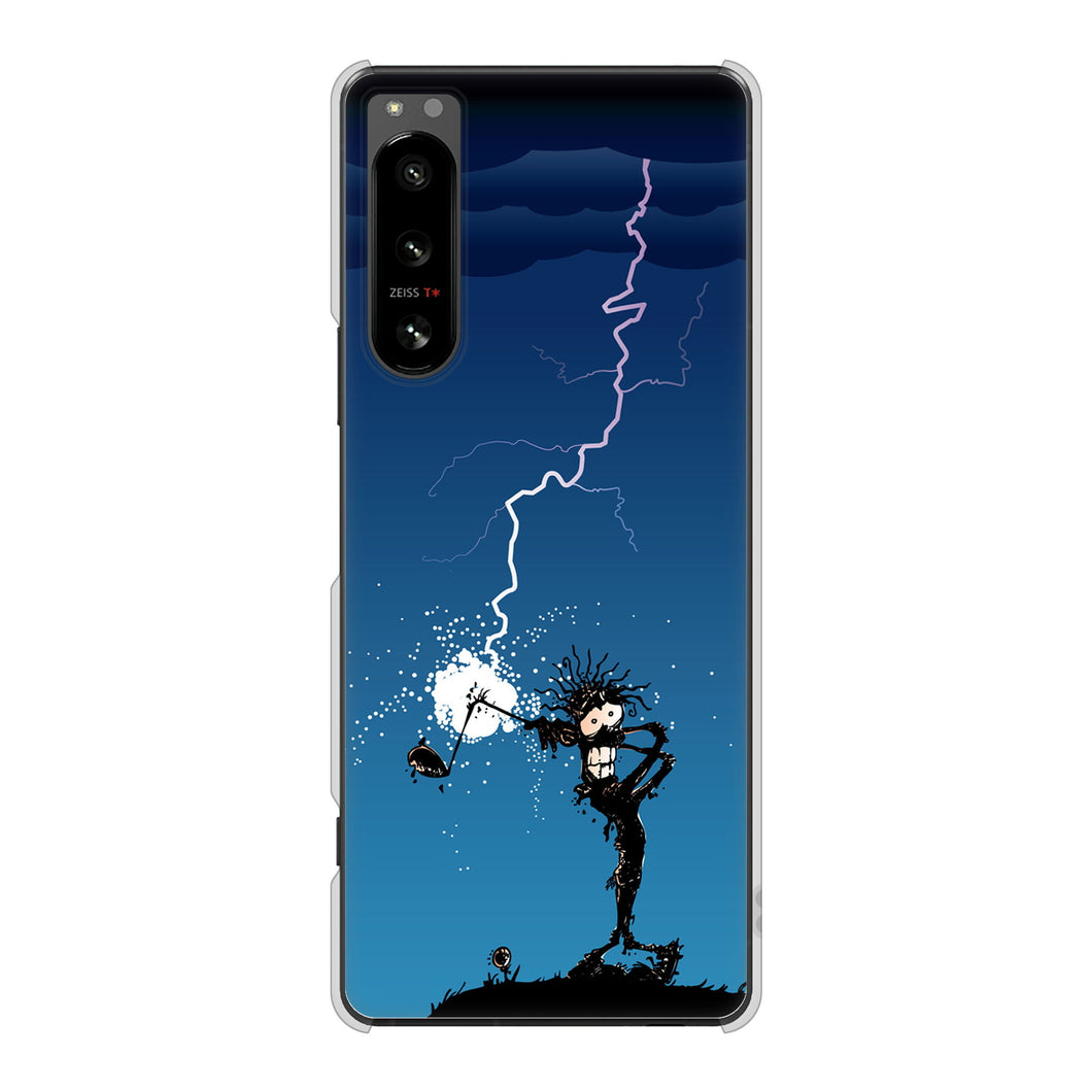 Xperia 5 IV SO-54C docomo 高画質仕上げ 背面印刷 ハードケース 【417 ゴルファーの苦難】