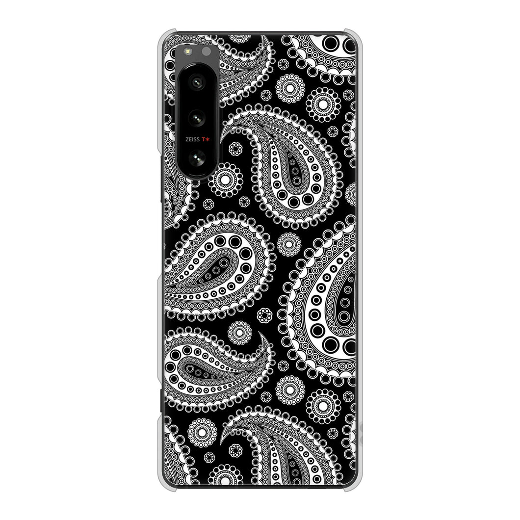 Xperia 5 IV SO-54C docomo 高画質仕上げ 背面印刷 ハードケース ペイズリー