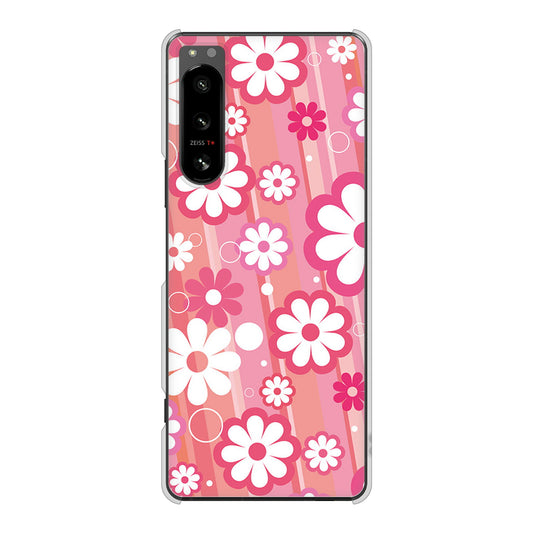 Xperia 5 IV SO-54C docomo 高画質仕上げ 背面印刷 ハードケース 【751 マーガレット(ピンク系)】