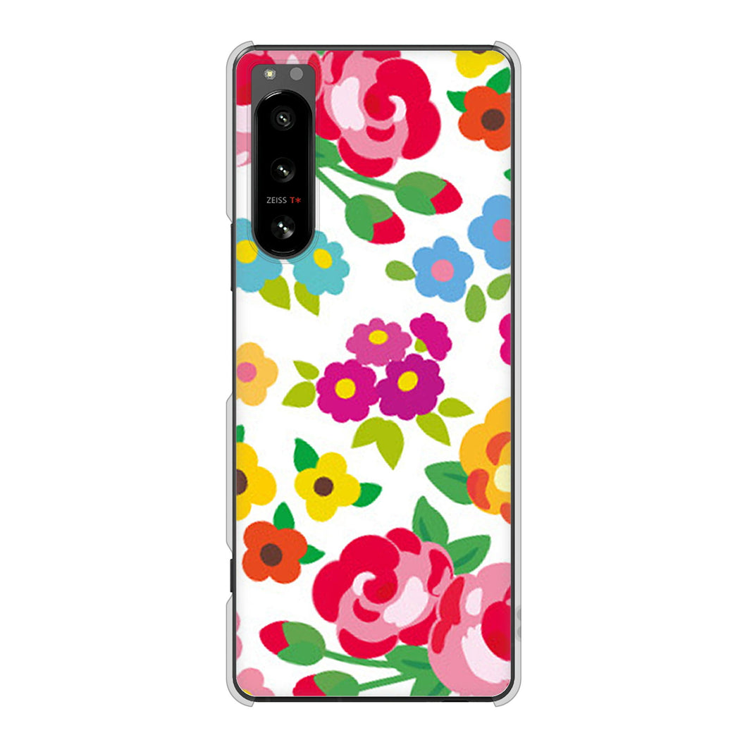 Xperia 5 IV SO-54C docomo 高画質仕上げ 背面印刷 ハードケース 【776 5月のフラワーガーデン】