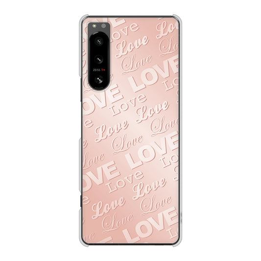 Xperia 5 IV SO-54C docomo 高画質仕上げ 背面印刷 ハードケース エンボス風LOVEリンク