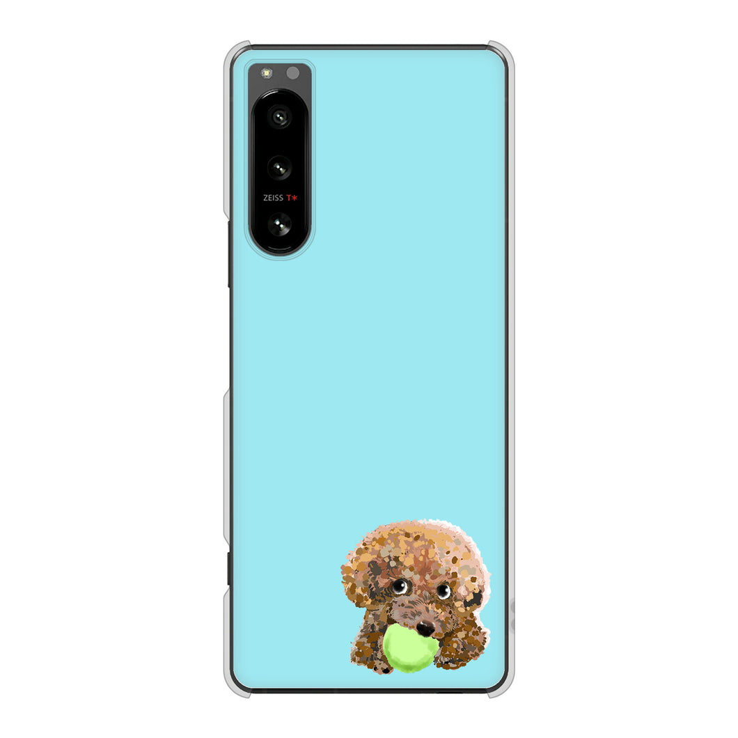 Xperia 5 IV SO-54C docomo 高画質仕上げ 背面印刷 ハードケース トイプードル&ボール
