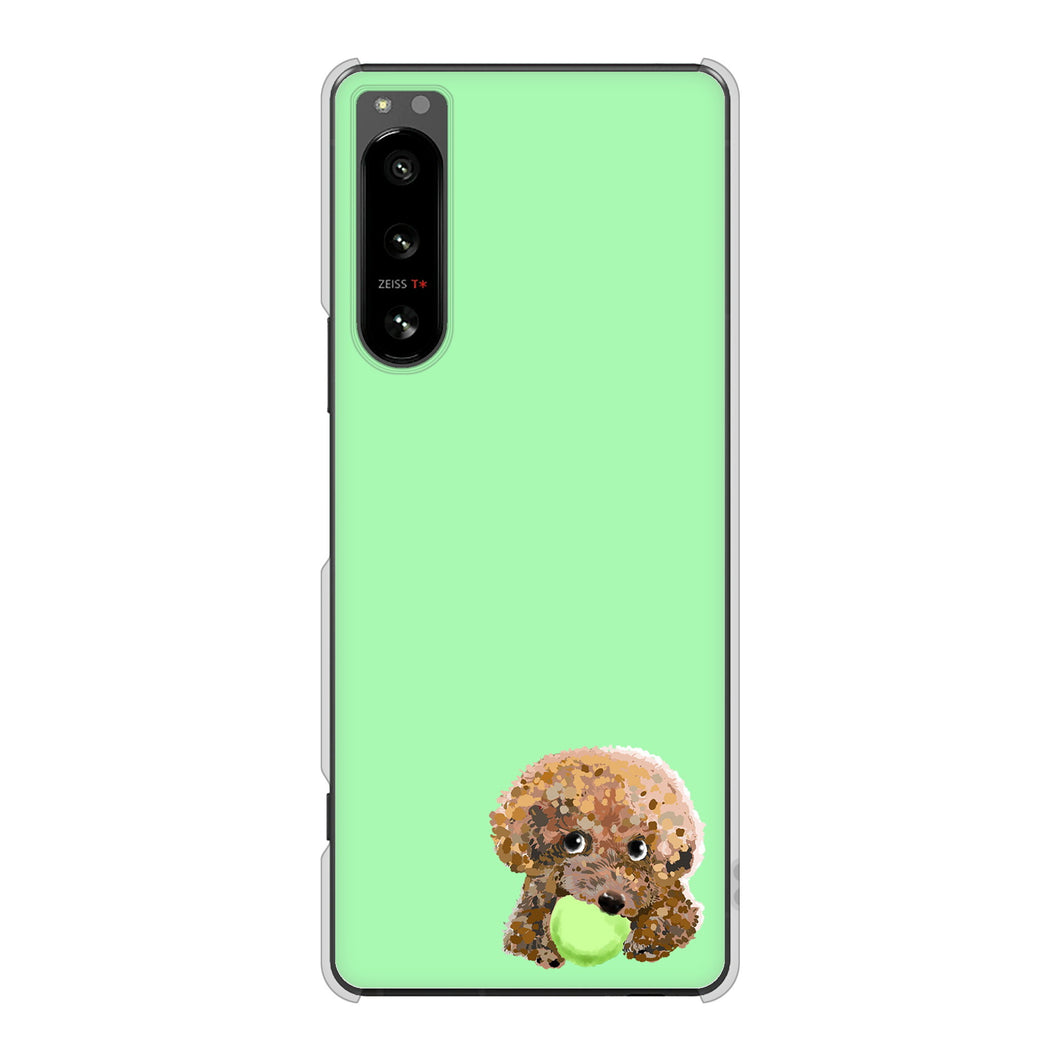 Xperia 5 IV SO-54C docomo 高画質仕上げ 背面印刷 ハードケース トイプードル&ボール