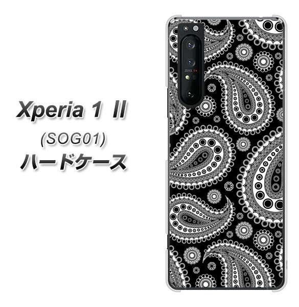 au エクスペリア1 II SOG01 高画質仕上げ 背面印刷 ハードケース【421 ベイズリー】