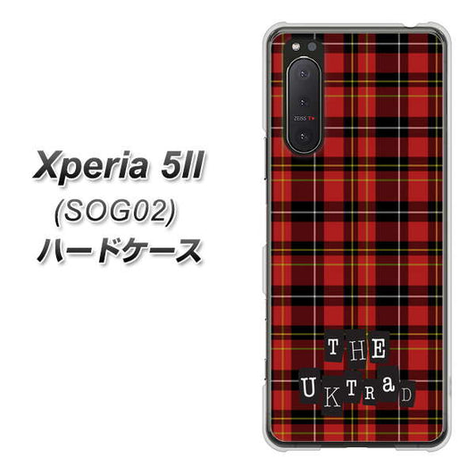au エクスペリア5II SOG02 高画質仕上げ 背面印刷 ハードケース【547 THEチェック】