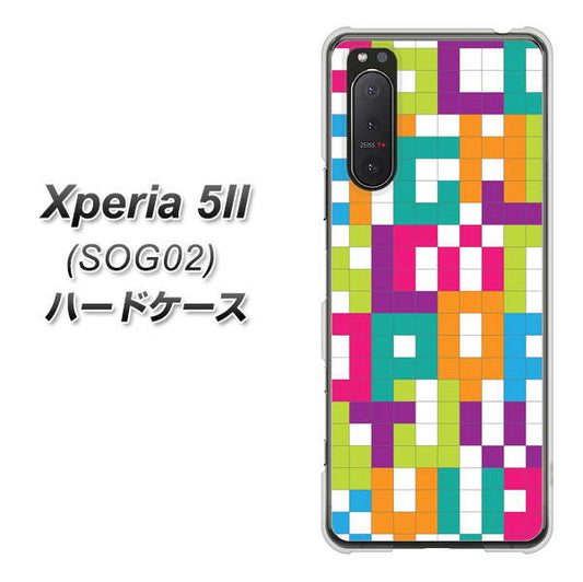 au エクスペリア5II SOG02 高画質仕上げ 背面印刷 ハードケース【IB916 ブロックアルファベット】