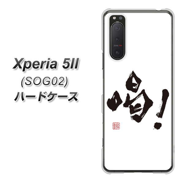 au エクスペリア5II SOG02 高画質仕上げ 背面印刷 ハードケース【OE845 喝!】