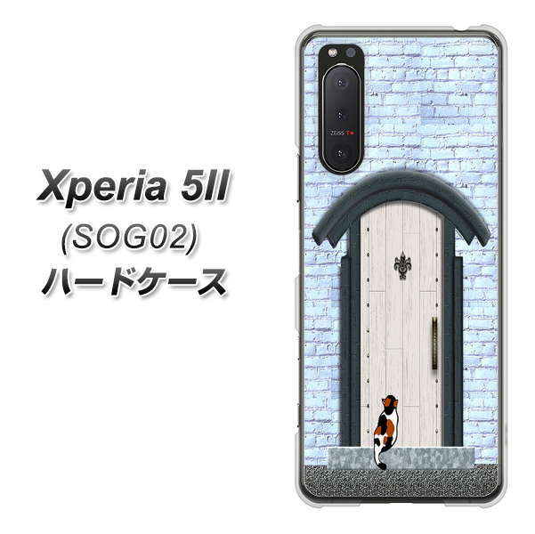 au エクスペリア5II SOG02 高画質仕上げ 背面印刷 ハードケース【YA951 石ドア01】