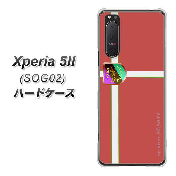 au エクスペリア5II SOG02 高画質仕上げ 背面印刷 ハードケース【YC934 アバルト05】