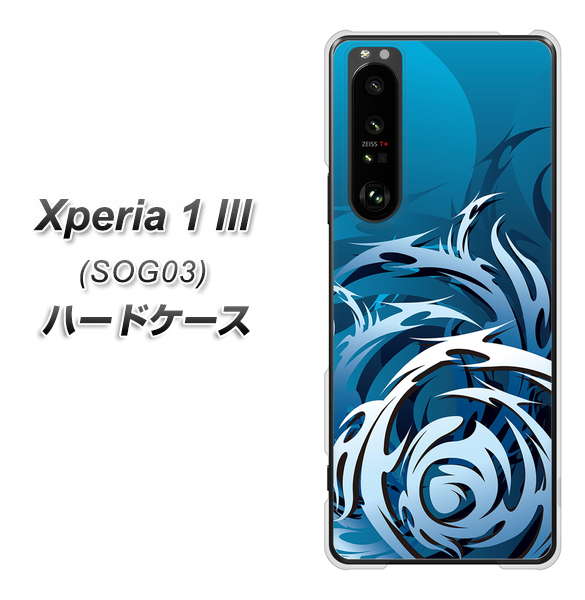 au エクスペリア1 III SOG03 高画質仕上げ 背面印刷 ハードケース【731 ドラゴンサークル】
