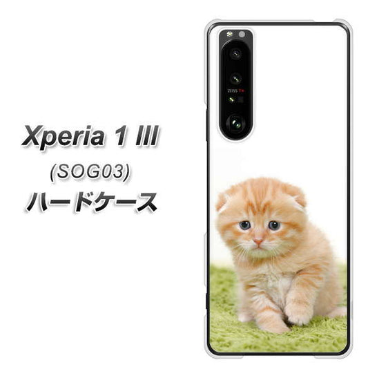 au エクスペリア1 III SOG03 高画質仕上げ 背面印刷 ハードケース【VA802 ネコこっそり】