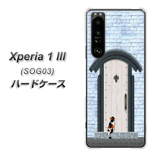 au エクスペリア1 III SOG03 高画質仕上げ 背面印刷 ハードケース【YA951 石ドア01】