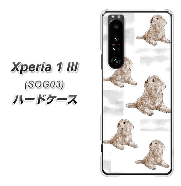 au エクスペリア1 III SOG03 高画質仕上げ 背面印刷 ハードケース【YD823 ラブラドールレトリバー04】