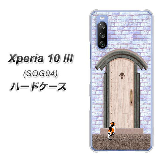 au エクスペリア10 III SOG04 高画質仕上げ 背面印刷 ハードケース【YA952 石ドア02 素材クリア】