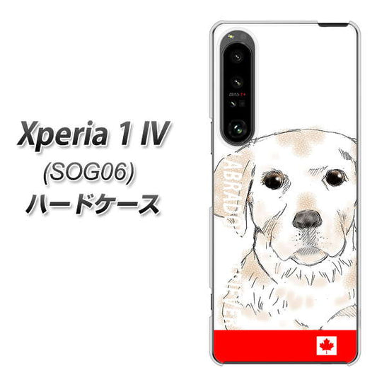 Xperia 1 IV SOG06 au 高画質仕上げ 背面印刷 ハードケース【YD821 ラブラドールレトリバー02】