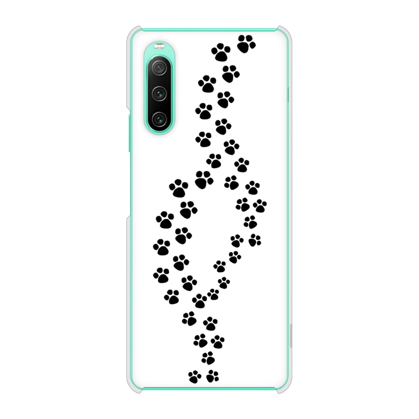 Xperia 10 IV SOG07 au 高画質仕上げ 背面印刷 ハードケース 【066 あしあと】