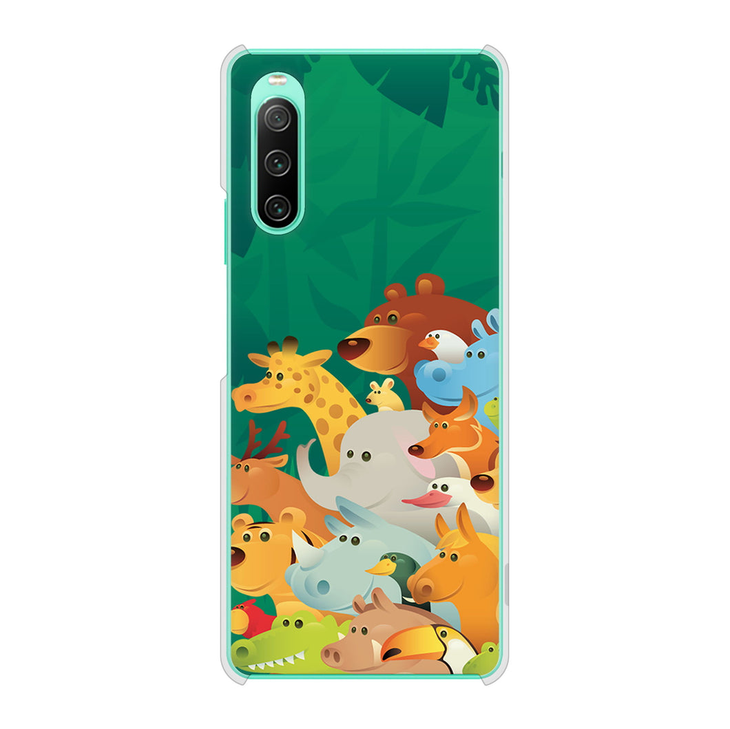 Xperia 10 IV SOG07 au 高画質仕上げ 背面印刷 ハードケース 【370 全員集合】