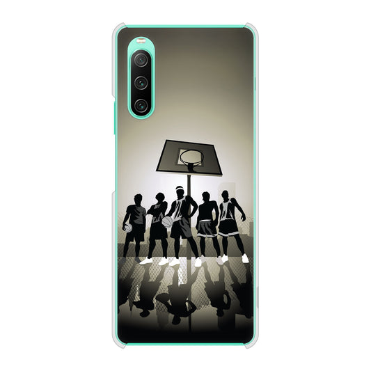 Xperia 10 IV SOG07 au 高画質仕上げ 背面印刷 ハードケース 【389 クールバスケ】