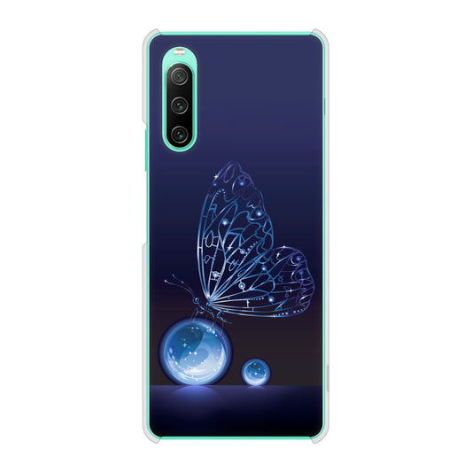 Xperia 10 IV SOG07 au 高画質仕上げ 背面印刷 ハードケース バタフライ