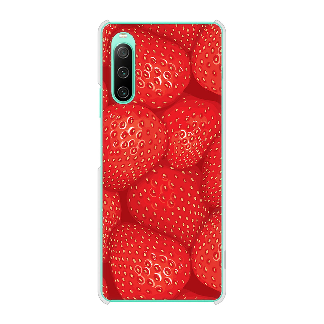Xperia 10 IV SOG07 au 高画質仕上げ 背面印刷 ハードケース スイーツ