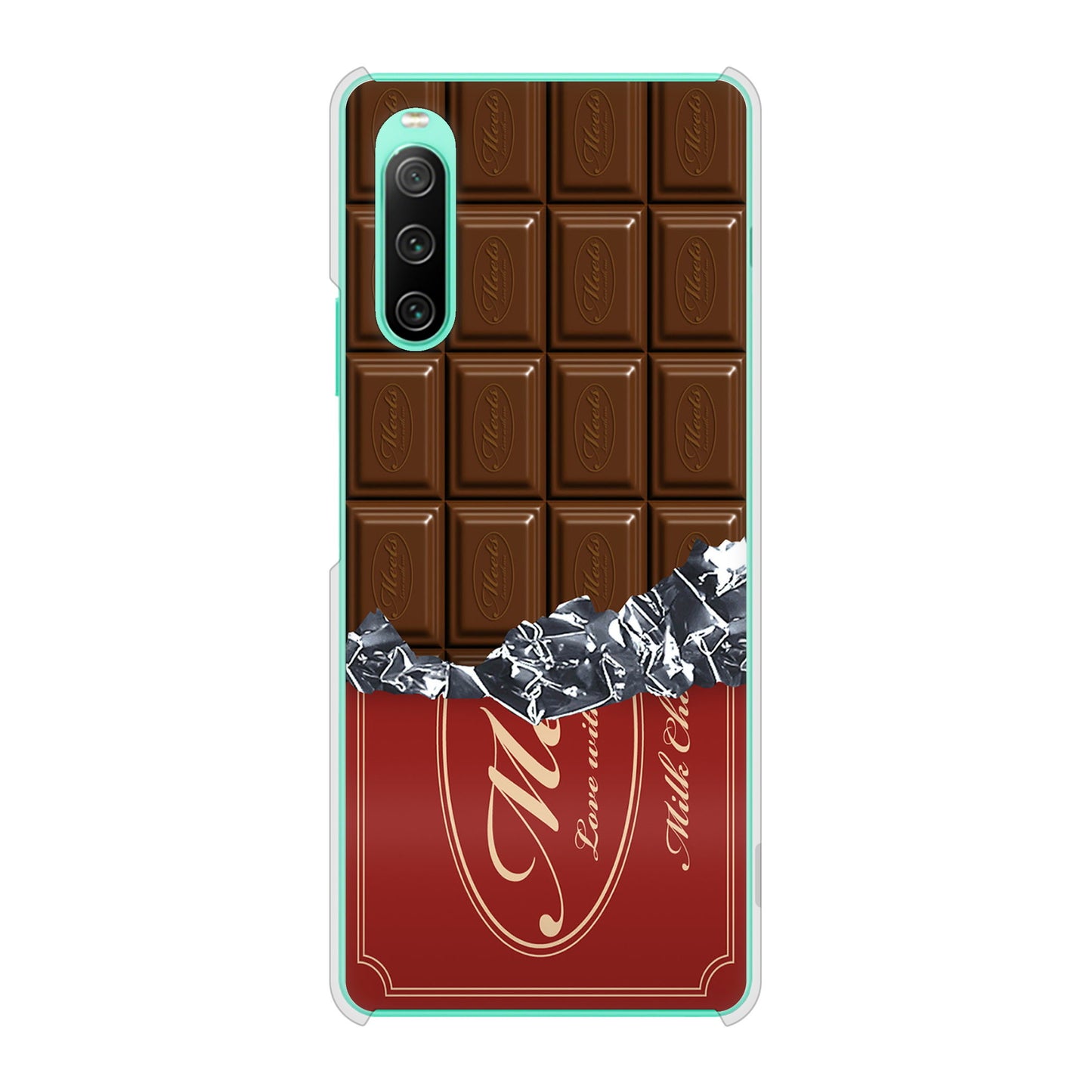 Xperia 10 IV SOG07 au 高画質仕上げ 背面印刷 ハードケース 板チョコ