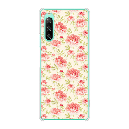 Xperia 10 IV SOG07 au 高画質仕上げ 背面印刷 ハードケース 北欧の小花
