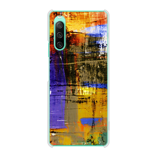 Xperia 10 IV SOG07 au 高画質仕上げ 背面印刷 ハードケース 【609 クラッシュアートBL】