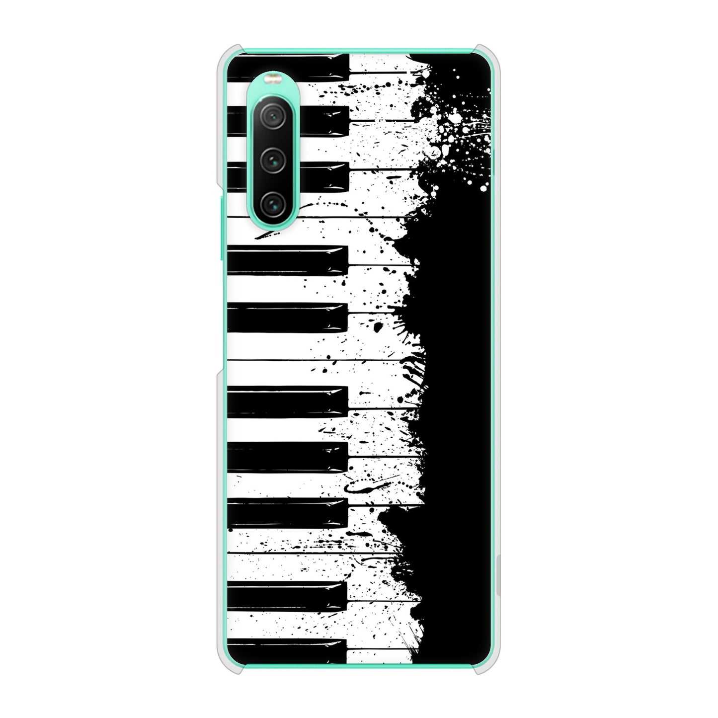 Xperia 10 IV SOG07 au 高画質仕上げ 背面印刷 ハードケース ピアノ