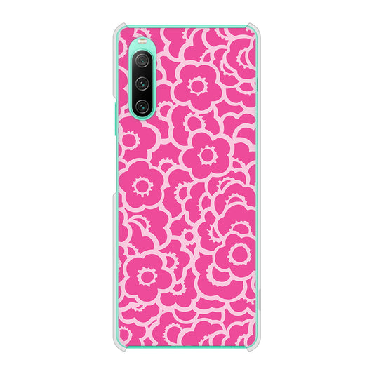 Xperia 10 IV SOG07 au 高画質仕上げ 背面印刷 ハードケース 【716 ピンクフラワー】