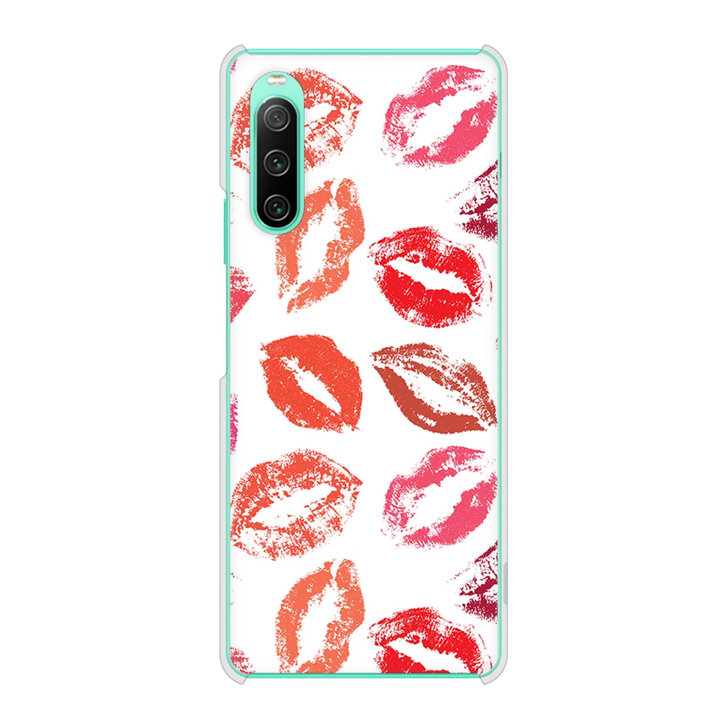 Xperia 10 IV SOG07 au 高画質仕上げ 背面印刷 ハードケース 【734 キスkissキス】