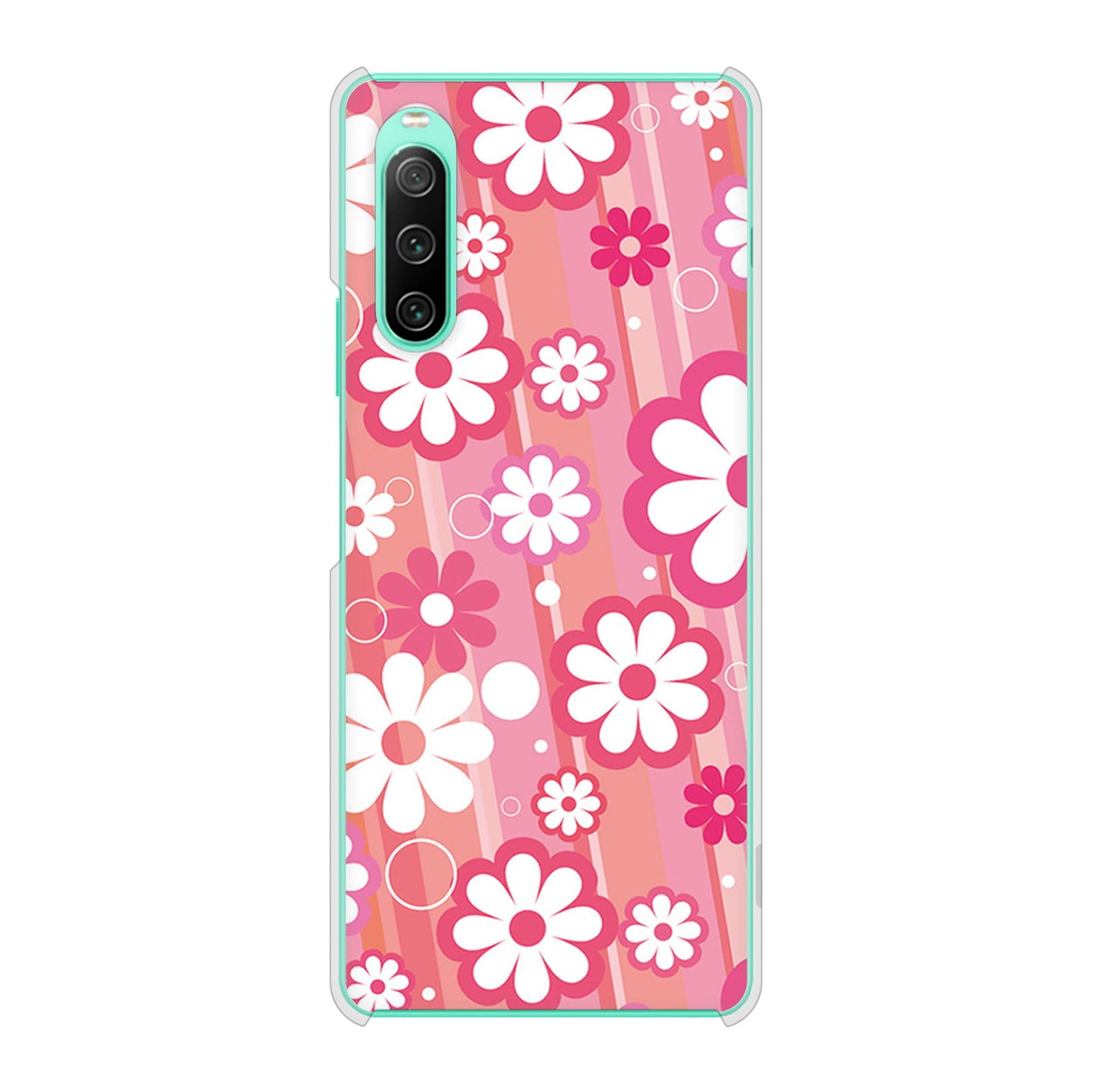 Xperia 10 IV SOG07 au 高画質仕上げ 背面印刷 ハードケース 【751 マーガレット(ピンク系)】