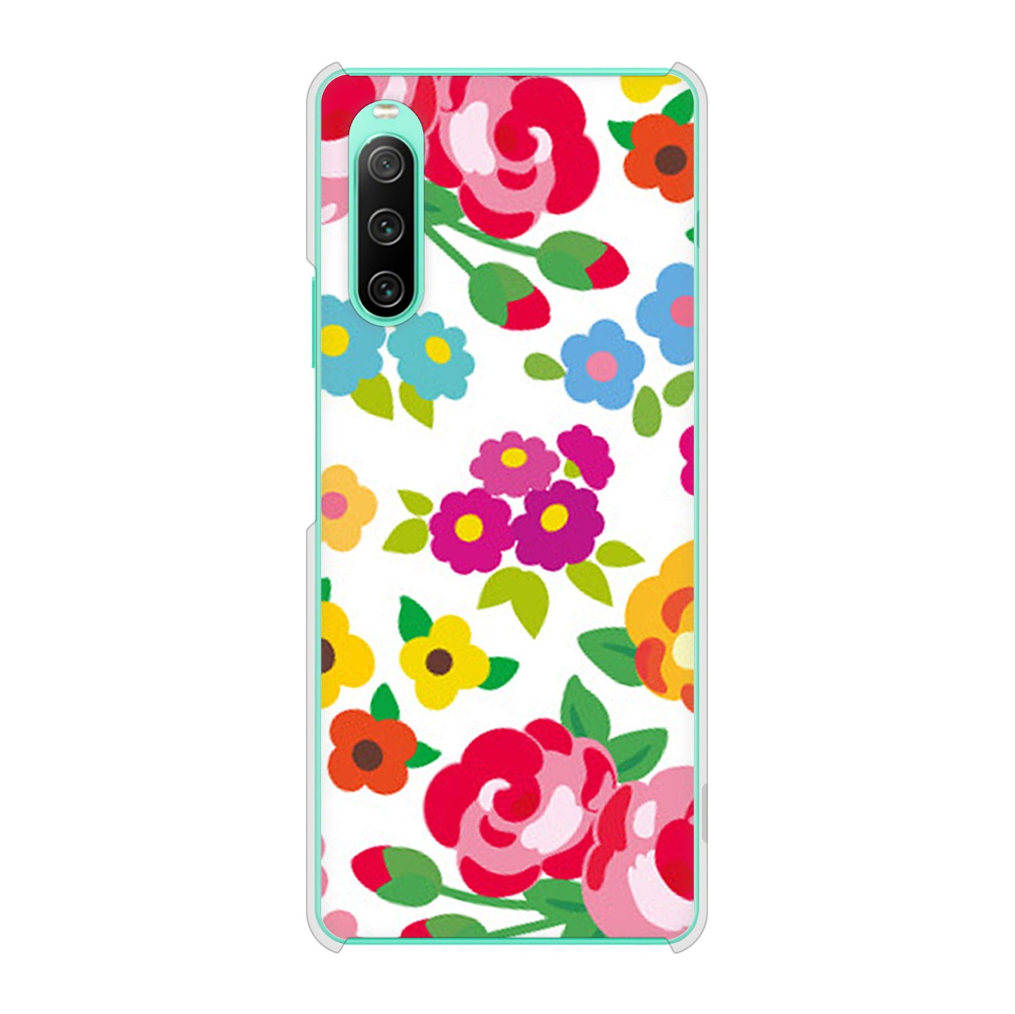 Xperia 10 IV SOG07 au 高画質仕上げ 背面印刷 ハードケース 【776 5月のフラワーガーデン】